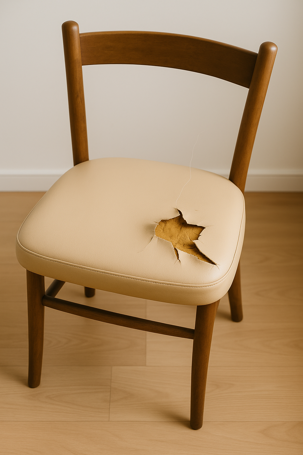 見た目と座り心地が悪くなって困っている。